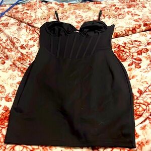 Black corset dress